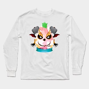 Spooky Halloween Pumpkin Head Long Sleeve T-Shirt